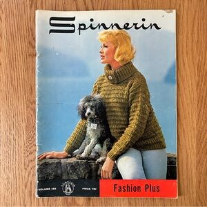 Antique Spinnerin 1963 Knitting Magazine with Phenomenal Fashion & DIY Patterns